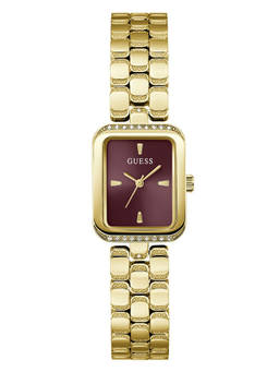 Guess - Women Gold Stainless Steel Rectangular Dial Watch (Gw0865L9) (M)