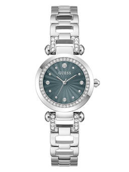Guess - Women Silver Stainless Steel Round Dial Watch (Gw0869L5) (M)