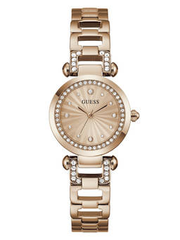 Guess - Women Rose Gold Stainless Steel Round Dial Watch (Gw0869L7) (M)