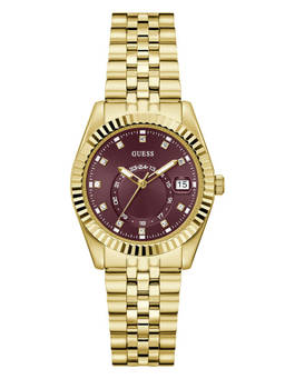 Guess - Women Gold Stainless Steel Round Dial Watch (Gw0936L2) (M)