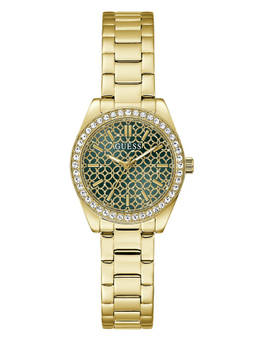 Guess - Women Gold Stainless Steel Round Dial Watch (Gw1100L2) (M)
