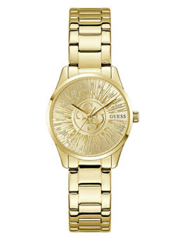 Guess - Women Gold Stainless Steel Round Dial Watch (Gw1108L2) (M)
