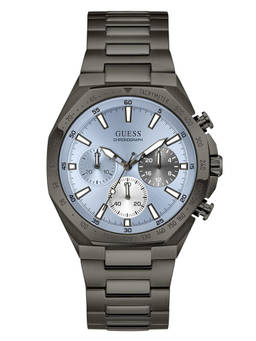 Guess - Men Black Stainless Steel Round Dial Watch (Gw1122G3) (M)
