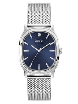 Guess - Men Silver Stainless Steel Oval Dial Watch (Gw1124G1) (M)
