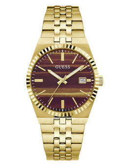 Guess - Men Gold Stainless Steel Round Dial Watch (Gw1129G2) (M)