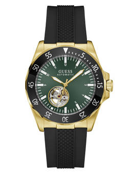 Guess - Men Black Silicon Round Dial Watch (Gw1131G2) (M)
