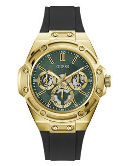 Guess - Men Black Silicon Round Dial Watch (Gw1132G8) (M)