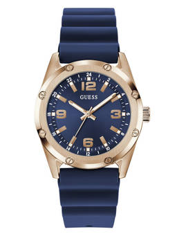 Guess - Men Blue Silicon Round Dial Watch (Gw1134G5) (M)