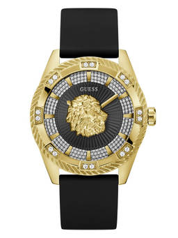 Guess - Men Black Silicon Round Dial Watch (Gw1138G2) (M)