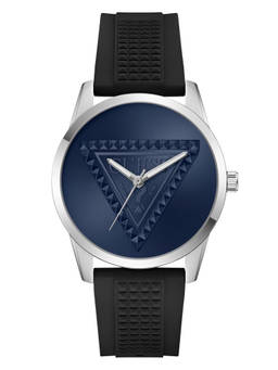 Guess - Men Black Silicon Round Dial Watch (Gw1143G1) (M)
