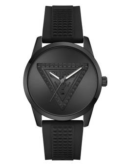 Guess - Men Black Silicon Round Dial Watch (Gw1143G3) (M)