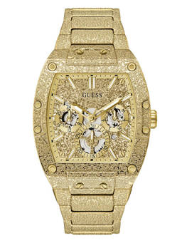 Guess - Men Gold Stainless Steel Rectangular Dial Watch (Gw1148G2) (M)