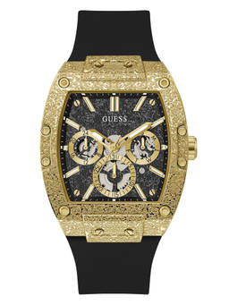 Guess - Men Black Silicon Rectangular Dial Watch (Gw1149G2) (M)