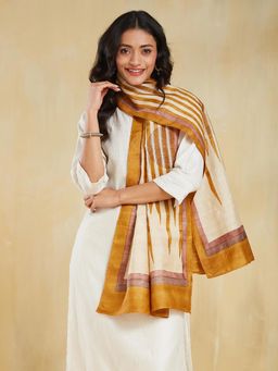 Fabindia - Multi-Colour Silk Hand Block Printed Stole