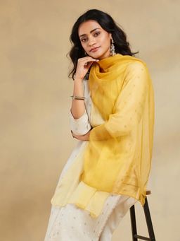 Fabindia - Mustard Cotton Silk Stole