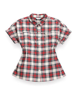U.S. POLO ASSN. - Red Girls Plaid Check Cotton Dress