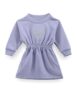 U.S. POLO ASSN. - Purple Girls Crew Neck Fit And Flare Dress