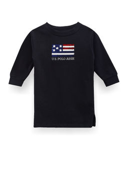 U.S. POLO ASSN. - Blue Girls Flip Sequin Sweat Dress