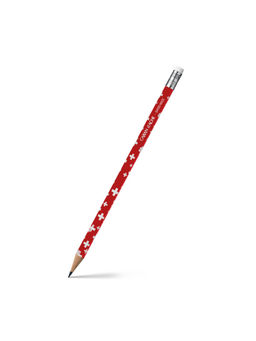 CARAN D'ACHE - 342 Essential Swiss 'Hb' Pencil With Eraser - Red