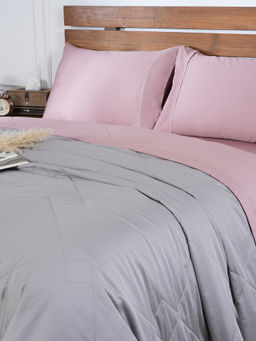 Maspar - Single Pink Solid Reversible Summer Ac Quilt