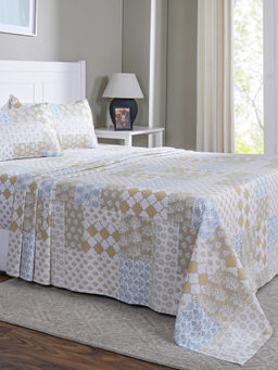 Maspar - Queen Size Multi-Color Floral Bedsheet and Pillow Cover