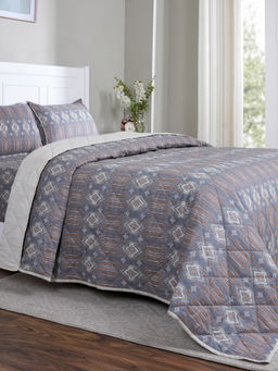 Maspar - Queen Size Orange Geometric Quilt