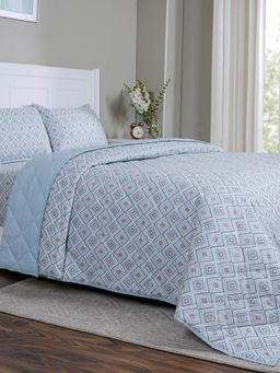 Maspar - Single Blue Geometric Quilt