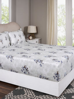 Maspar - Single Blue Floral Fitted Sheet and Pillow Case