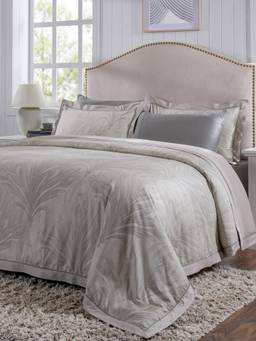 Maspar - King Size Cream Floral Duvet Cover and Pillow Case