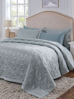 Maspar - Queen Size Blue Solid Quilt