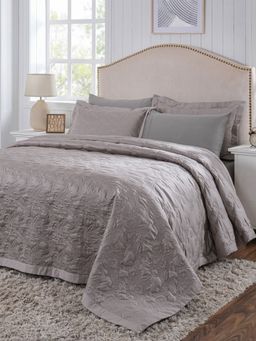 Maspar - Queen Size Grey Solid Quilt