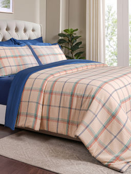 Maspar - Single Blue Geometric Duvet Cover and Pillow Case