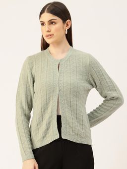 APSLEY - Women Green Embellished Cardigan
