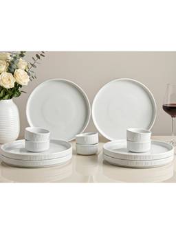 BODHI HOUSE - Porcelain Dinner Plates & Katori - White