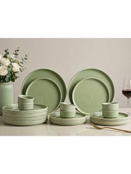 BODHI HOUSE - Porcelain Dinner Plates, Quarter Plates & Katori's - Tea Green
