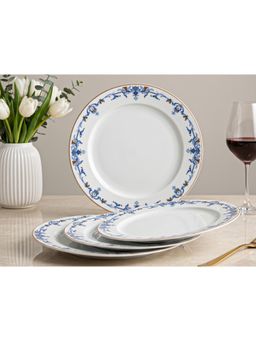 BODHI HOUSE - Royal Crest Porcelain Dinner Plates Microwave Safe (Pack of 4)