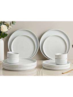 BODHI HOUSE - Porcelain Dinner Plates, Quarter Plates & Katori - White