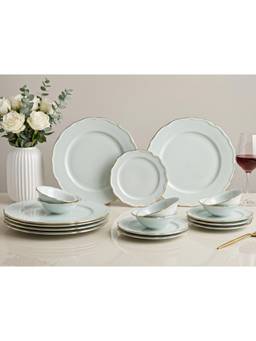 BODHI HOUSE - Gold Rim Porcelain Plates & Bowls - White