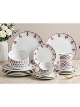 BODHI HOUSE - Premium Porcelain Dinnerware - Pink Blossom Floral