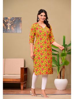Gahan - Women Yellow Floral Kurta