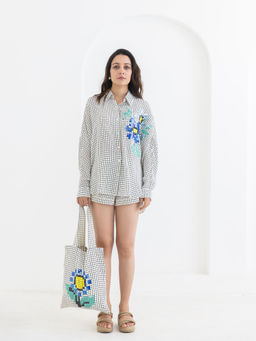 POOJA RAJGARHIA GUPTA - White Kimino Co-Ord (Set of 2)