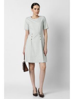 Van Heusen - Women Grey Solid Formal Dress