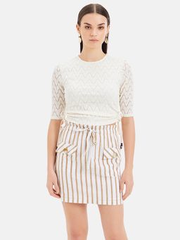 Kazo - Madison Crop Top With Ruching