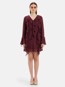 Kazo - Reva Ruffled Midi Dress