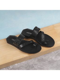 Metro - Men Black Casual Sandals