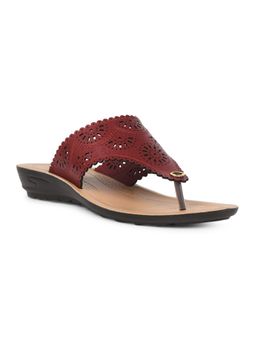 Bata - Women Red Wedge Sandals