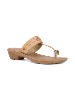 Bata - Women Casual Toe-Ring Beige Sandals