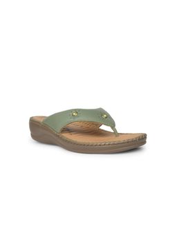 Scholl - Women Green Wedge Sandals