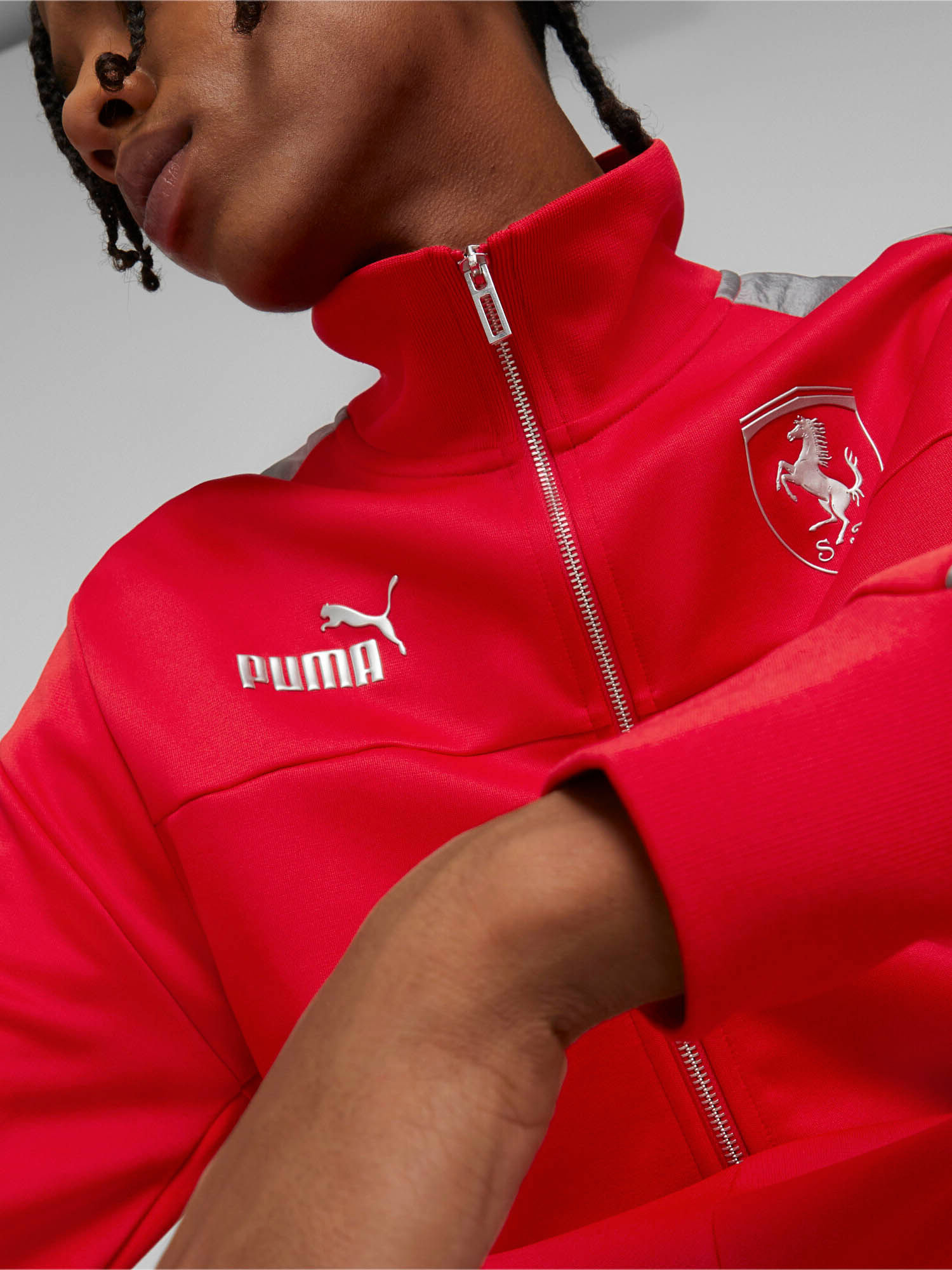 Buy Puma Ferrari Race Mt7 Monochrome Track Mens Red Jacket Online