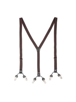 The Tie Hub - Men Brown Polyester Textured Suspender